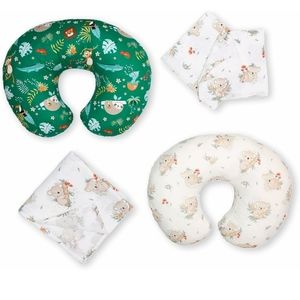Nursing Pillow Covers and Muslin Swaddle Blanket